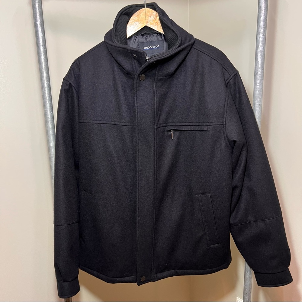 Men’s London Fog Black Coat - Lrg.